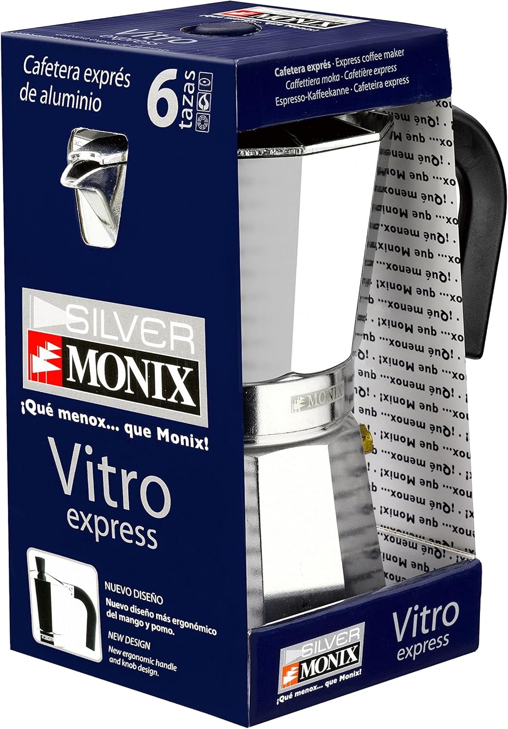 Monix Vitro Express | Cafetera 6 tazas [Clase de eficiencia energética A
