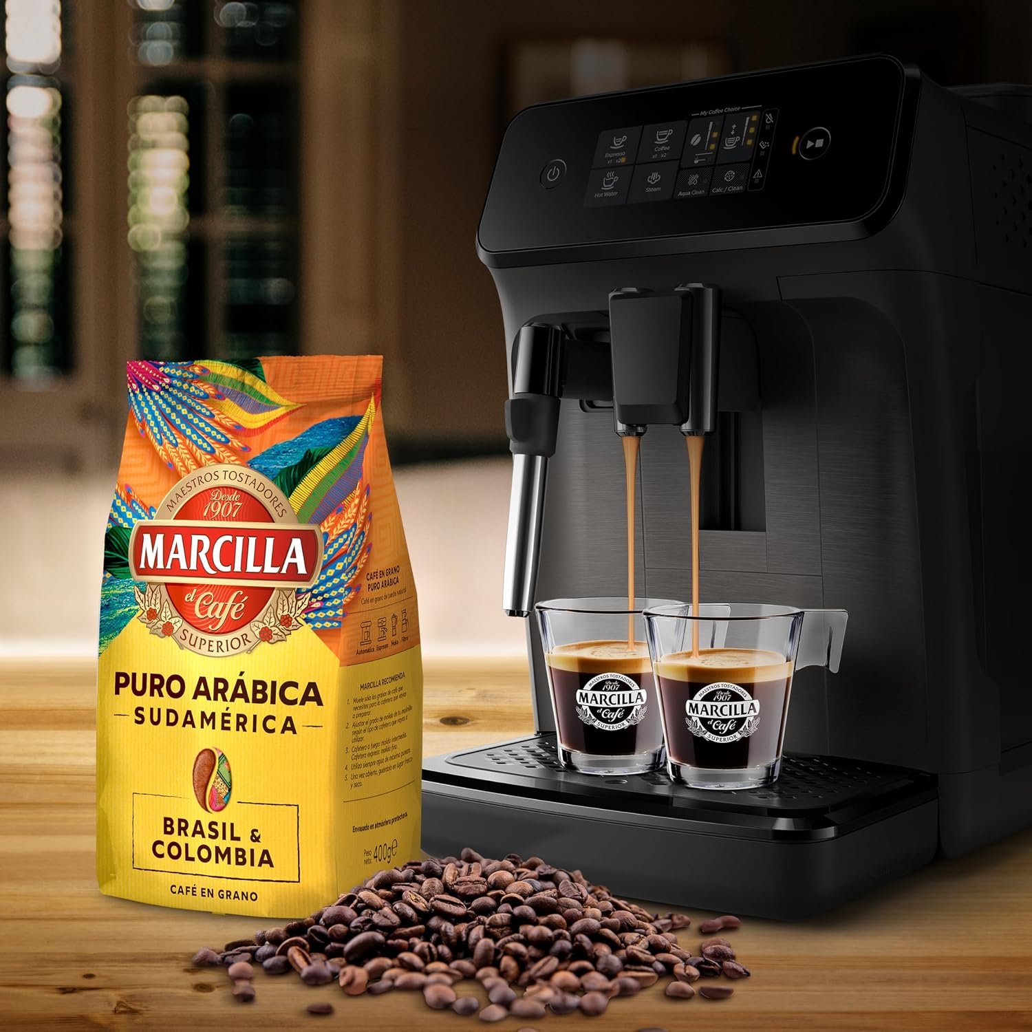 Marcilla Puro Arábica Café en Grano Sudamérica 100% Arábica | 400g